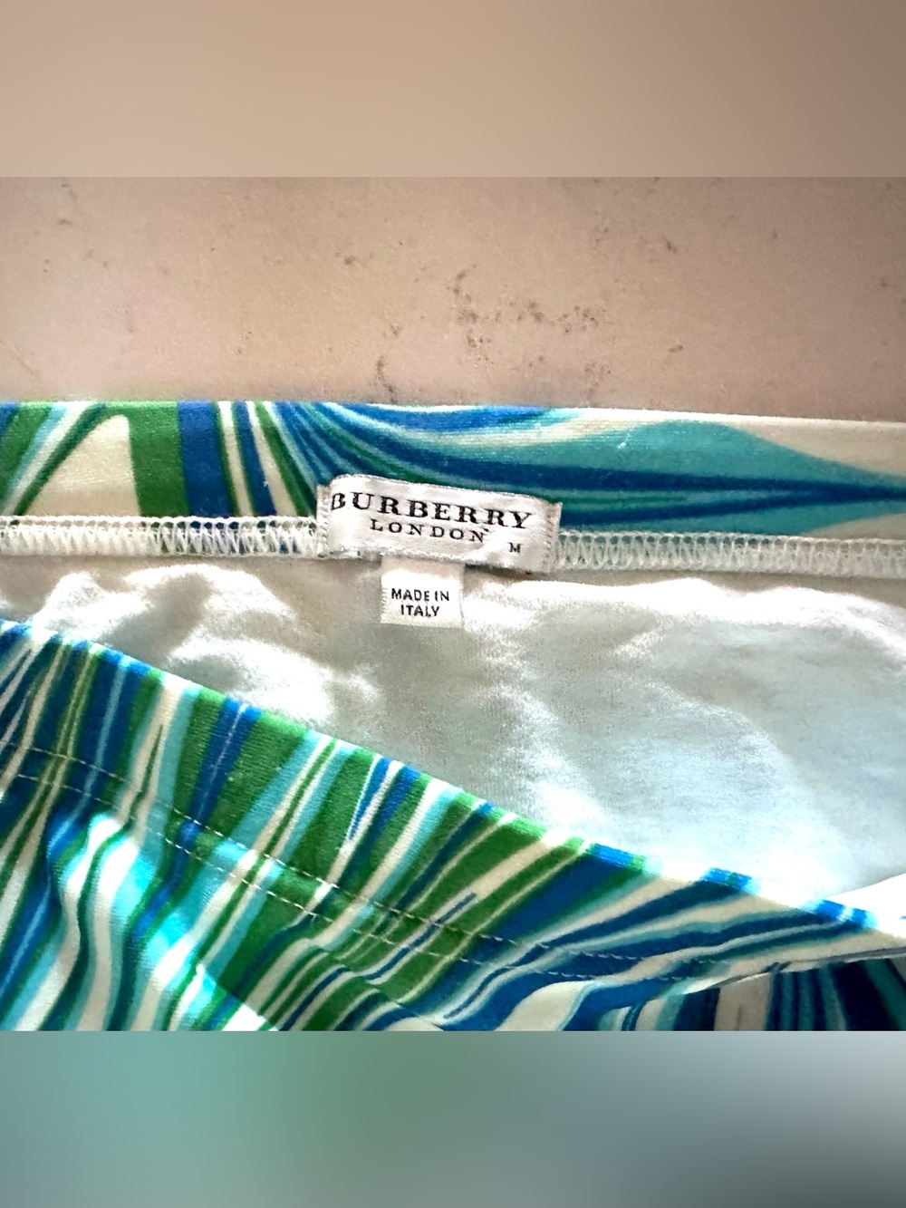 Burberry Striped Blue Green White swimsuit